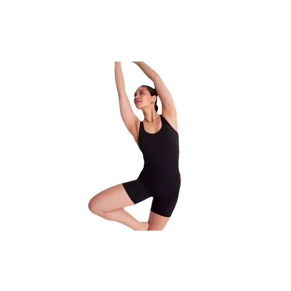 Calia Inspire Short Bodysuit Pure Black Women's, Sz-S